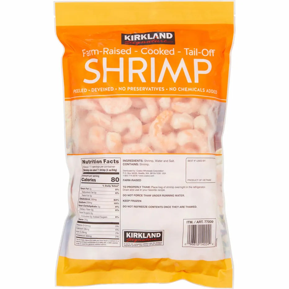 Kirkland Signature Cooked Tail-Off Shrimp, 50-70 ct, 2 lbs