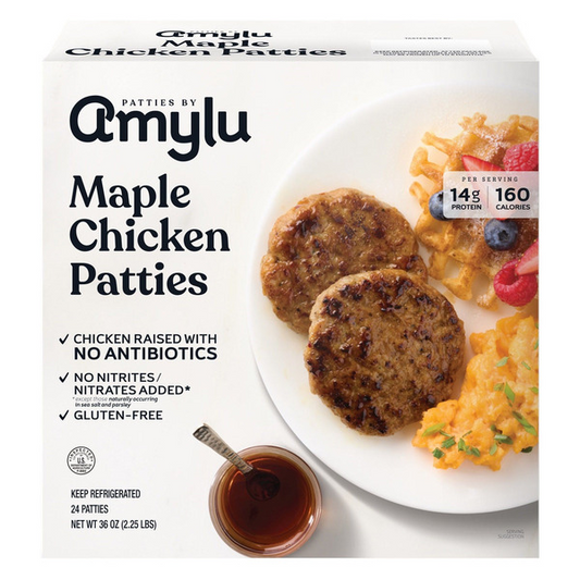 Amylu Maple Chicken Patties, 36 oz