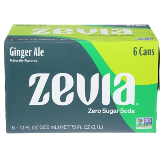 Zevia Zero Sugar Ginger Ale 6 Pack