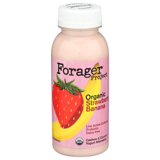 Forager Project Strawberry Banana, Cashewmilk Yogurt Smoothie