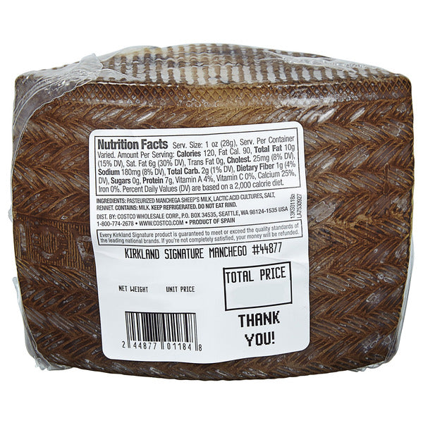 Kirkland Signature Spanish Manchego ($10.99 / lb)