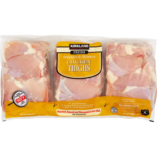 Kirkland Signature Fresh Boneless Skinless Chicken Thighs ($3.29/lb)