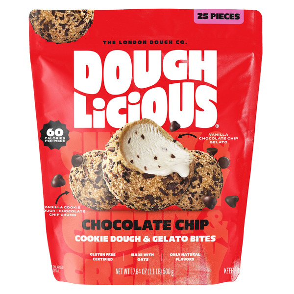 Doughlicious Chocolate Chip Cookie Dough & Gelato Bites, 17.6 oz