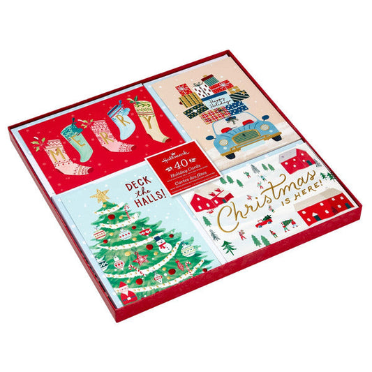 Hallmark Holiday Cards, 40-count, Assorted Designs