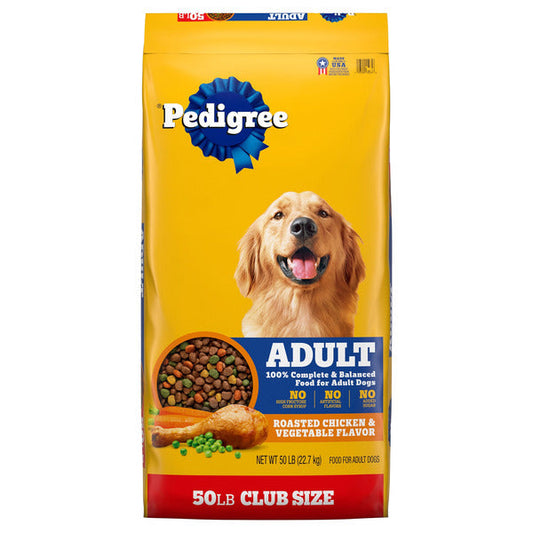 Pedigree Roasted Chicken & Vegetable Flavor Adult Dog Food, 50 lb