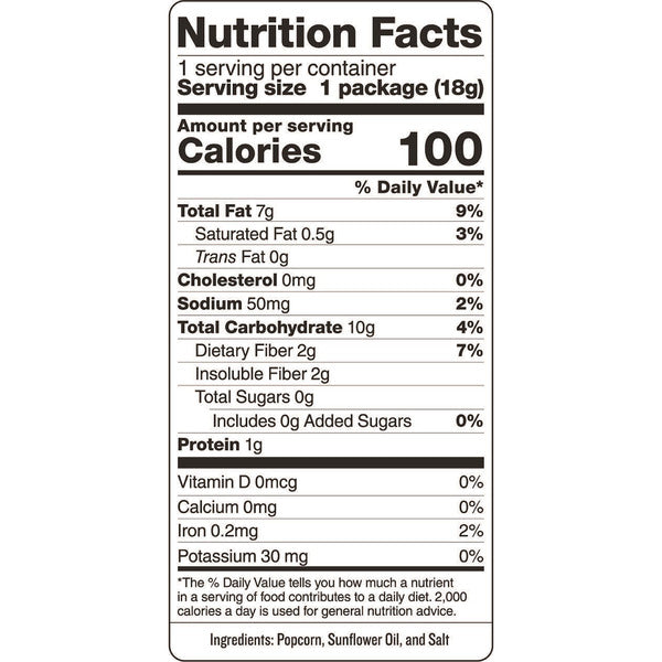 SkinnyPop Popcorn, Original, 0.65 oz, 28 ct