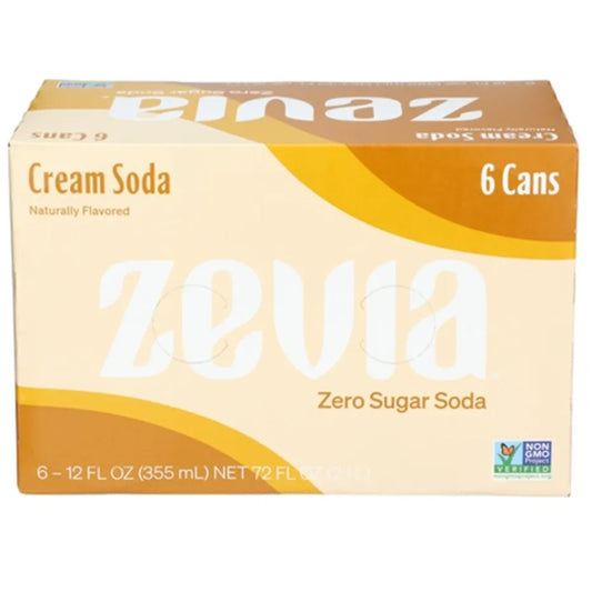 Zevia Zero sugar Cream Soda 6 Pack