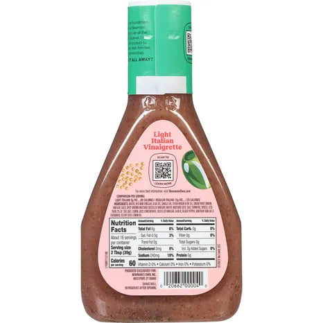 Newman's Own Light Italian Vinaigrette Dressing, 16 oz