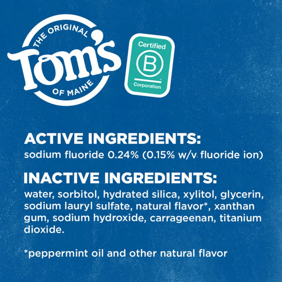 Tom's of Maine Natural Fluoride Toothpaste, Clean Mint