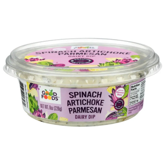 Good Foods Spinach Artichoke Parmesan Dip 8 oz