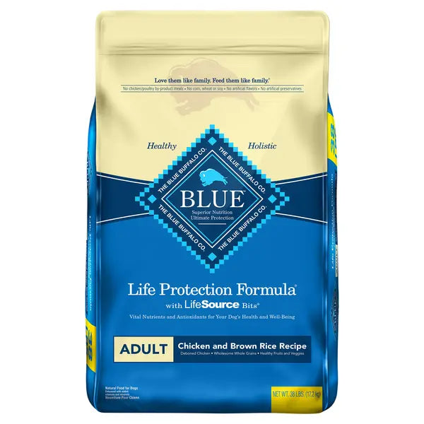 Blue Buffalo Life Protection Formula Chicken and Brown Rice Recipe Dog Food, 38 lbs
