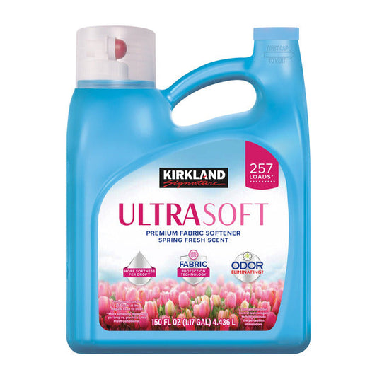 Kirkland Signature Ultra Soft Fabric Softener, 257 Loads, 150 fl oz
