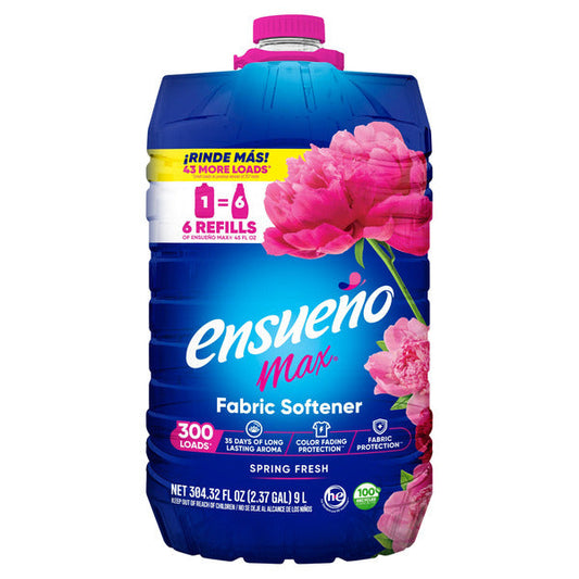 Ensueno Max Fabric Softener 300 Loads, 304 oz