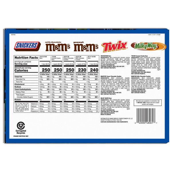 M&M's, Snickers and More Chocolate Candy Bars, Variety Pack, 30-count