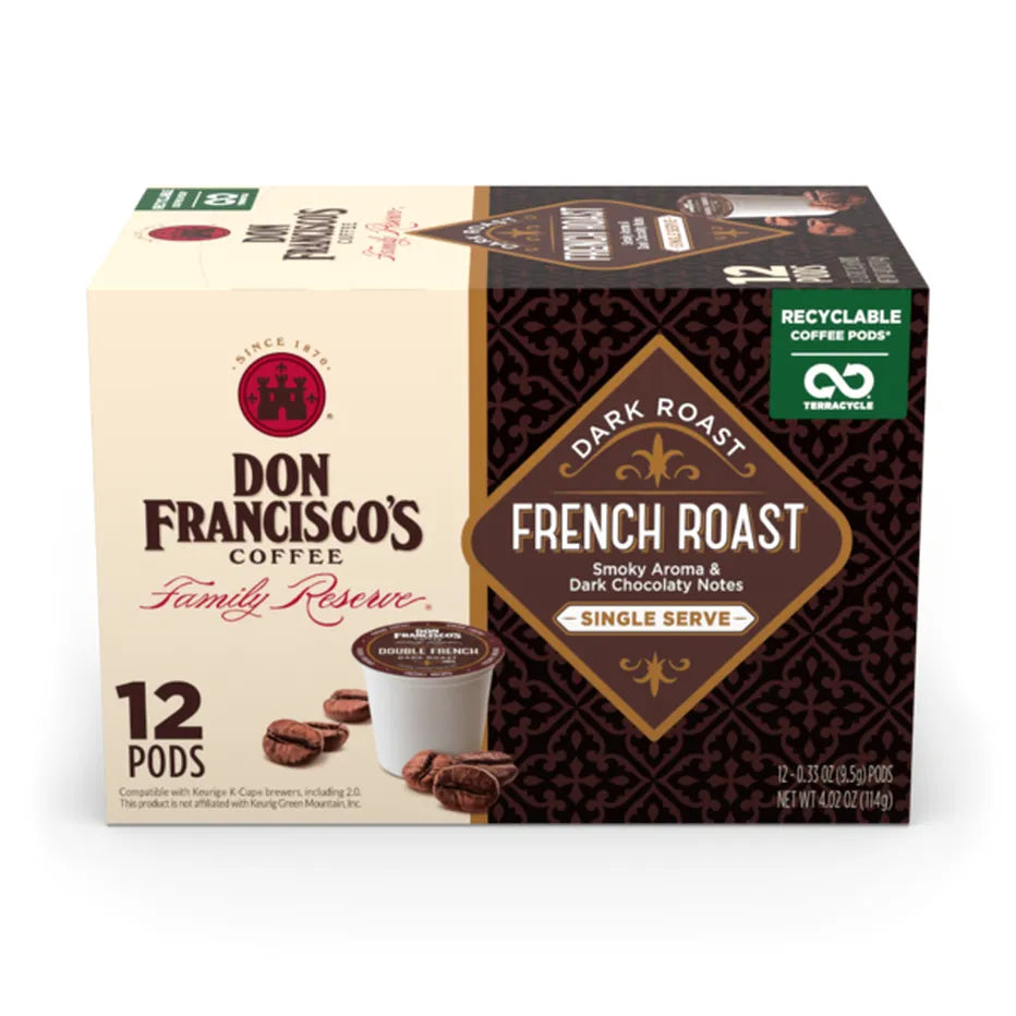 Don Francisco French Roast Coffee Pods - 12 pods