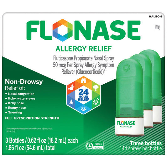 Flonase Non-Drowsy 24 Hour Allergy Relief Nasal Spray, 432 Metered Sprays
