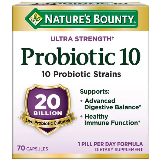 Nature's Bounty Ultra Strength Probiotic 10, 70 Capsules