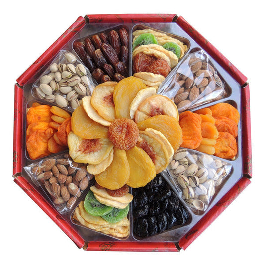 Vacaville Fruit Co. Premium Fruit & Nut Octagon Tray, 36 oz