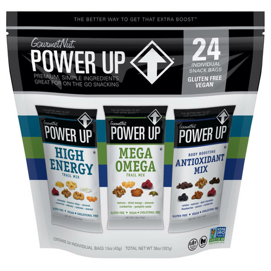 Gourmet Nut Power Up Trail Mix, Variety Pack, 1.5 oz, 24 count