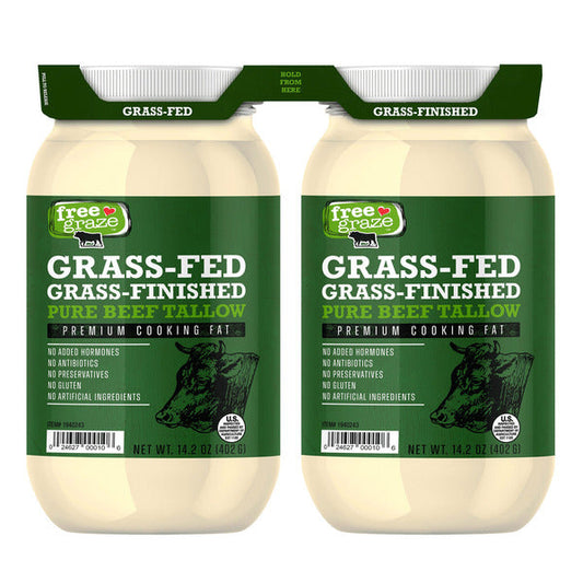 Free Graze Grass Fed Beef Tallow, 14 oz, 2-count