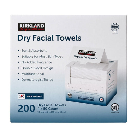 Kirkland Signature Daily Dry Facial Towels, 200-count