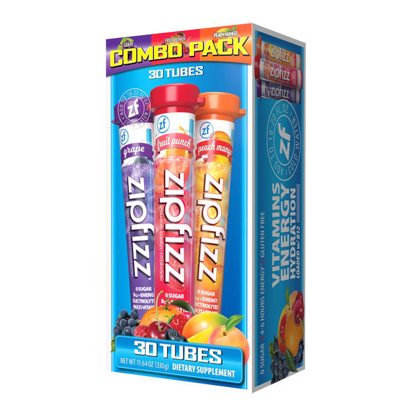 Zipfizz Multi-Vitamin Energy Hydration Drink Mix, Variety Pack, 30-count