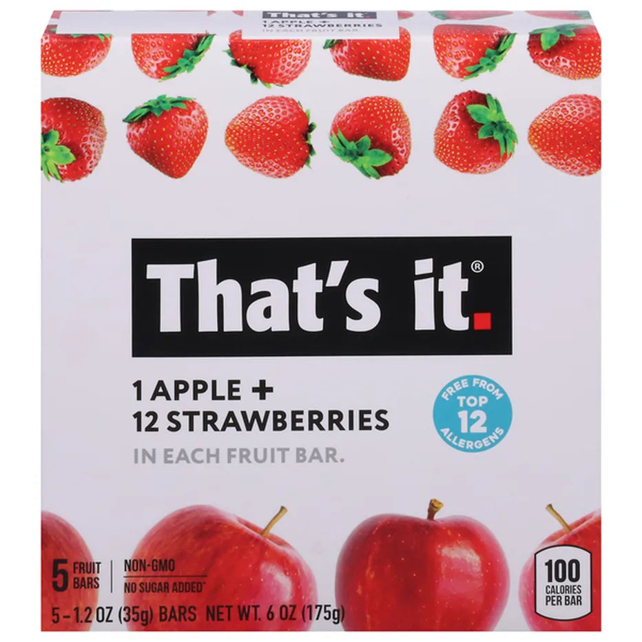 That's It Strawberry Fruit Bar | 5 Count