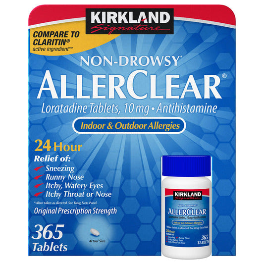 Kirkland Signature NonDrowsy AllerClear Antihistamine 10 mg., 365 Tablets