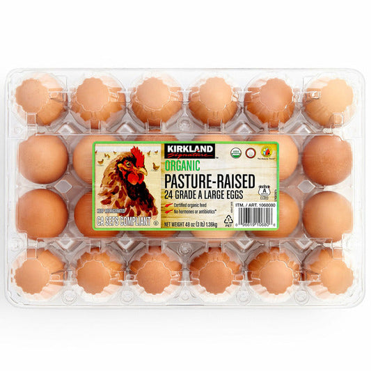 Kirkland Signature Organic Pasture-Raised Eggs, Large, 24-count