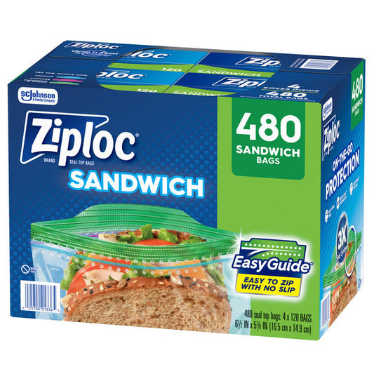 Ziploc Seal Top Bag, Sandwich, 480-count