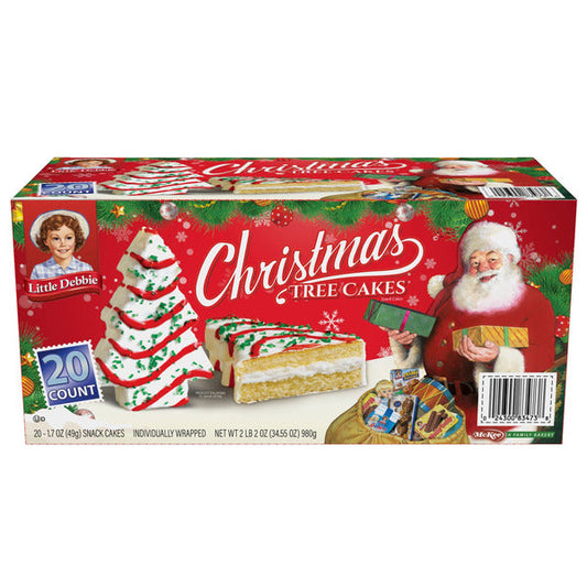 Little Debbie Christmas Tree Cakes, 1.7 oz, 20 ct