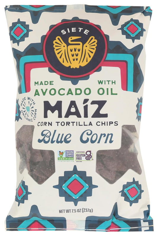 Siete Sea Salt Blue Corn Tortilla Chips, 7.5 oz