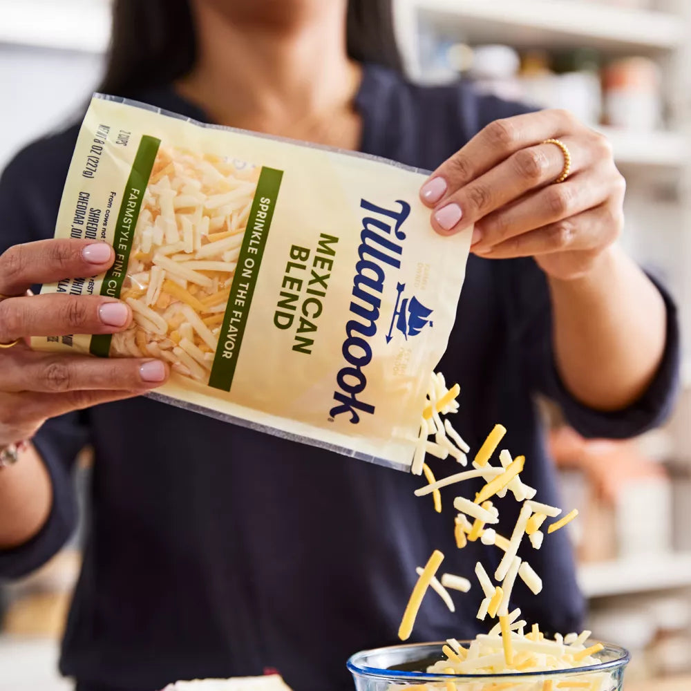 Tillamook Mexican Blend Farmstyle Fine Cut Shredded Cheese, 8 oz