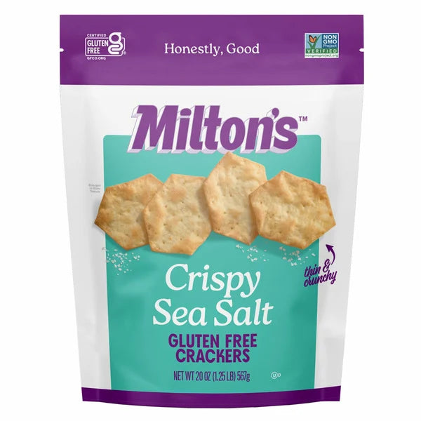 Milton's Gluten Free Crispy Sea Salt Baked Crackers, 20 oz
