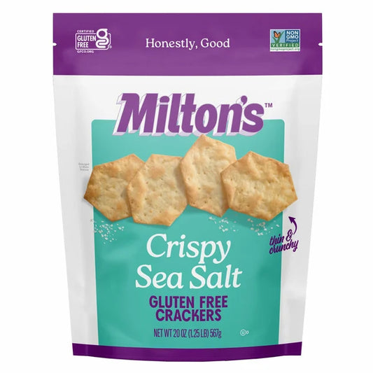 Milton's Gluten Free Crispy Sea Salt Baked Crackers, 20 oz