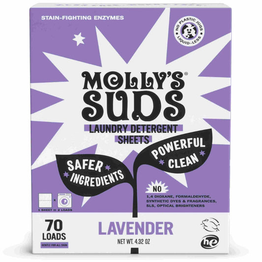 Molly’s Suds Lavender Laundry Detergent Sheets, 70 Count