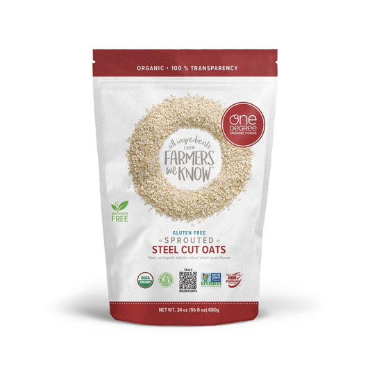 One Degree Organic Sprouted Steel Cut Oats, 24 oz