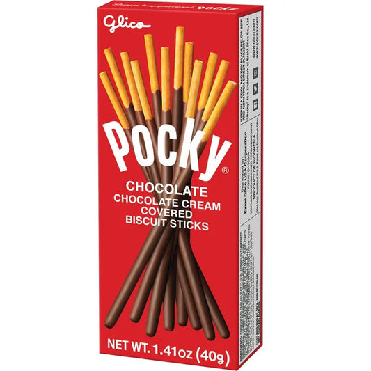 Pocky Cream Covered Biscuit Sticks, Chocolate, 1.41 oz, 10 ct