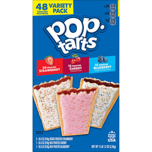 Pop-Tarts Variety Pack Instant Breakfast Toaster Pastries, 81.2 oz, 48 Count Box