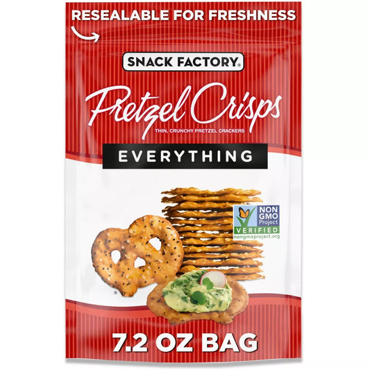 Snack Factory Everything Pretzel Crisps, 7.2 oz