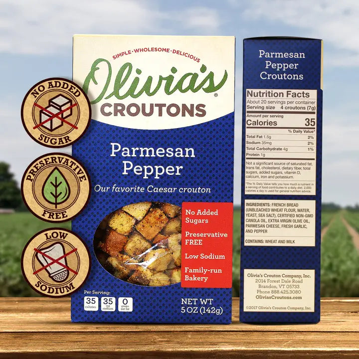 Olivia's Parmesan Pepper Croutons