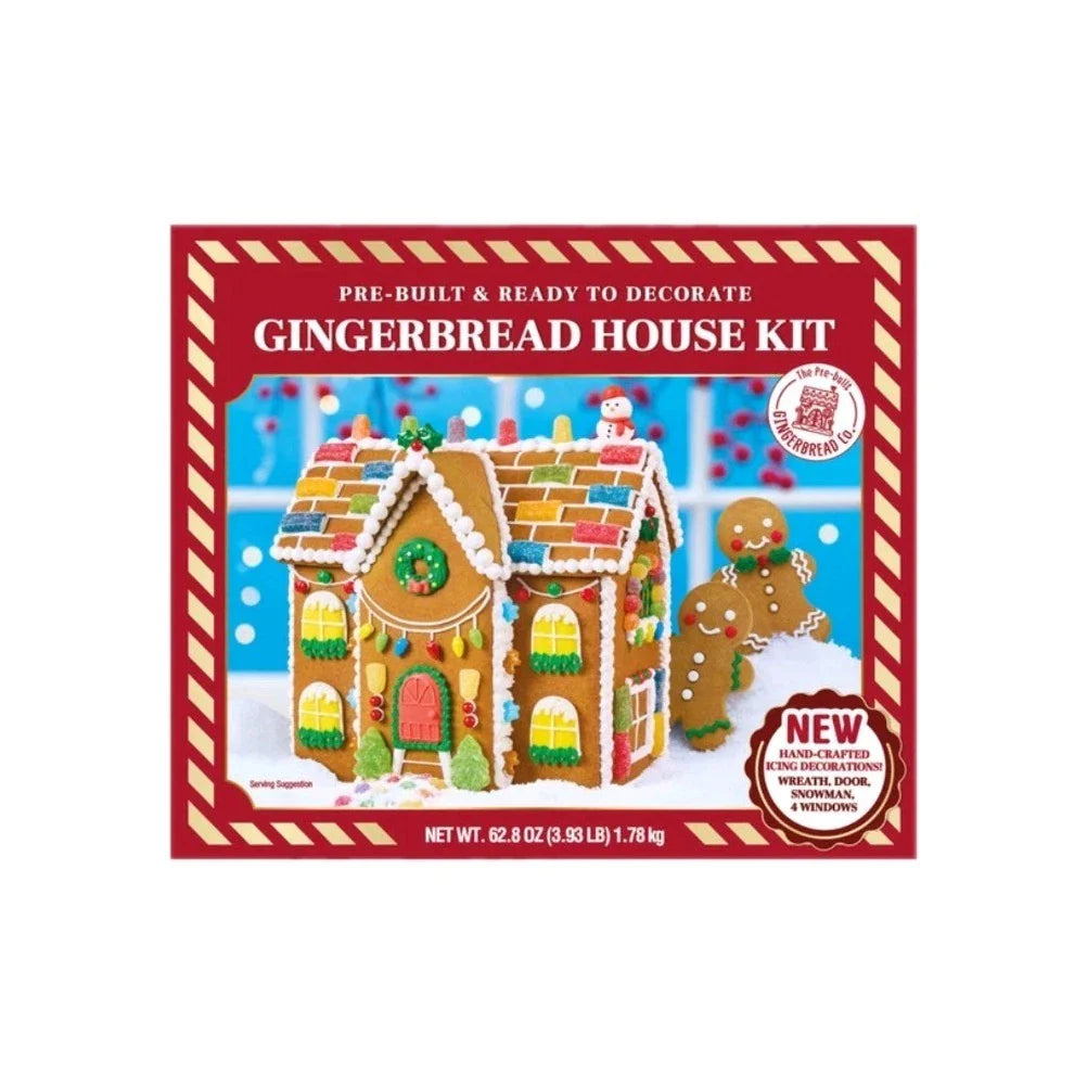 Pre-Built Gingerbread House Kit Ready to Decorate Christmas Holiday Fun 62.8 oz