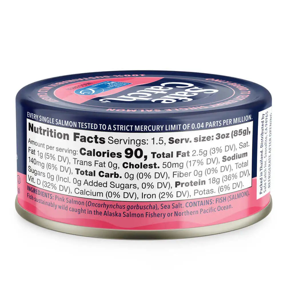 Safe Catch Wild Pacific Pink Salmon 3 Cans 15oz