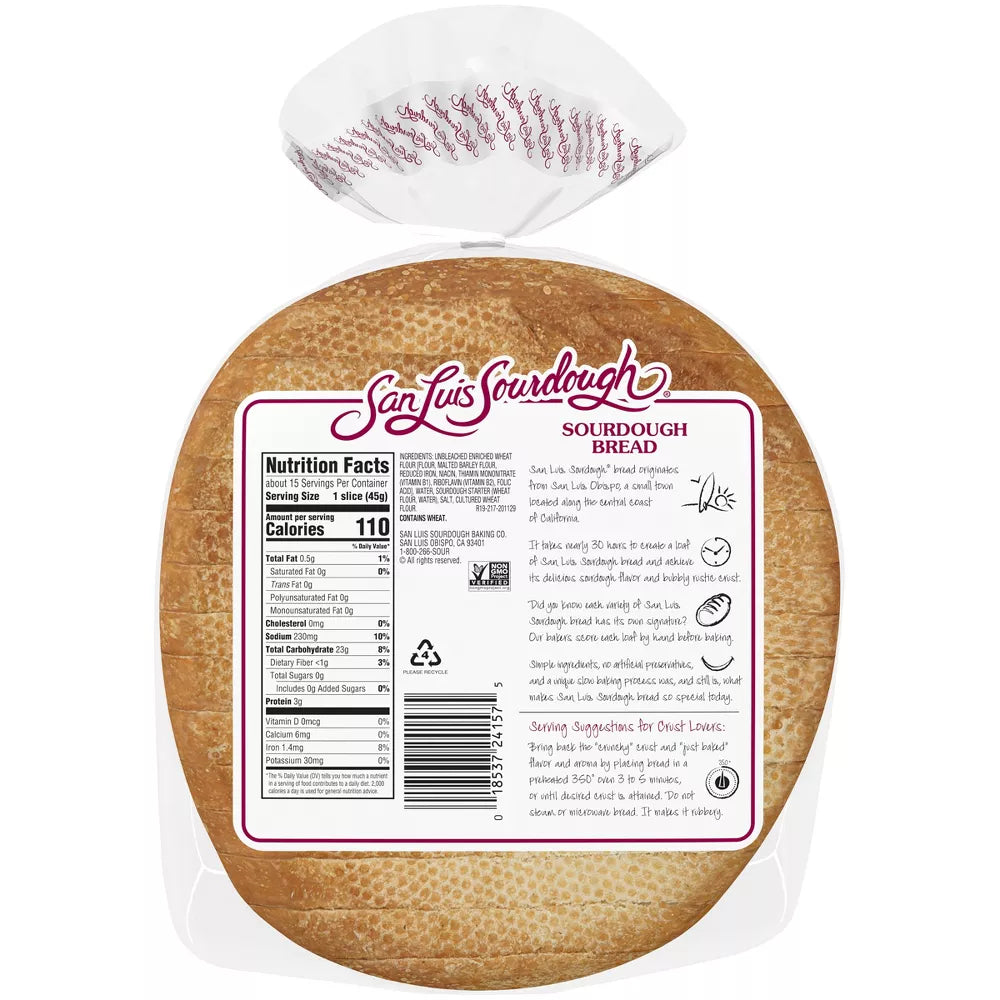 San Luis Sourdough Bread, 24 oz, 2 count
