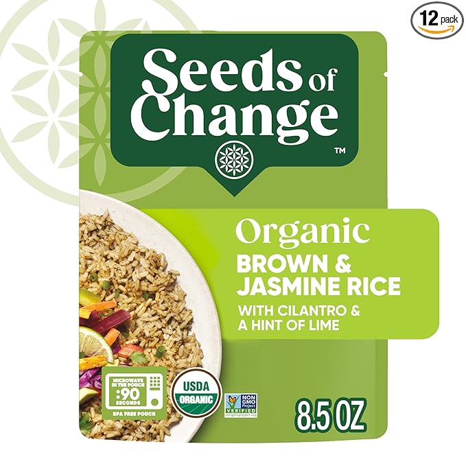 Seeds of Change Organic Brown Jasmine Rice with Cilantro and a Hint of Lime  8.5 oz