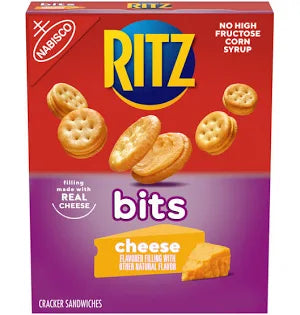 RITZ Bits Cracker Sandwiches, Cheese, 1.5 oz, 30-count