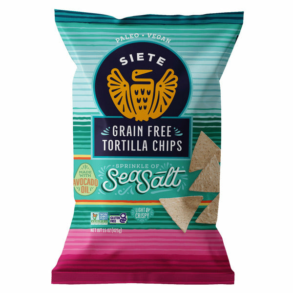 Siete Grain Free Sea Salt Tortilla Chips, 15 oz
