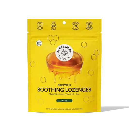 Beekeepers Naturals Propolis Soothing Honey Lozenges Honey 14 ct