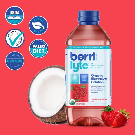 Berrilyte Organic Electrolyte Solution Strawberry 33.8 fl oz