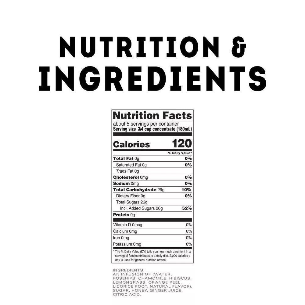 Tazo Iced Peach Mango Herbal Tea Concentrate, 32 fl oz